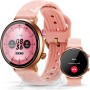 OUKITEL BT60: Quadrante sottile 9.2mm, Schermo HD 1.32", Sport, Fisiologia Femminile, 5ATM Impermeabile, per Android e iOS PINK