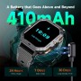 OUKITEL BT101: 2.02" Display, 410mAh Battery, 100+ Sports, Voice Assistant GREEN