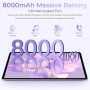 OUKITEL OT6 Tablet Android, 10.1 Pollici, 16GB RAM + 64GB ROM, Batteria 8000mAh, WiFi 6, Widevine L1, Espandibile 1TB
