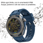 Smartwatch AMOLED Fitness Tracker with Calls, Bluetooth, 100+ Sports Modes, Stopwatch for Android iOS BLUE